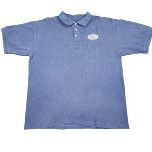 National Hot Rod Association NHRA Polo T-Shirt Navy Blue Large